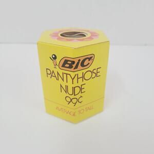 BIC Vintage Pantyhose NUDE Average To Tall New Old Stock Sealed Made in France